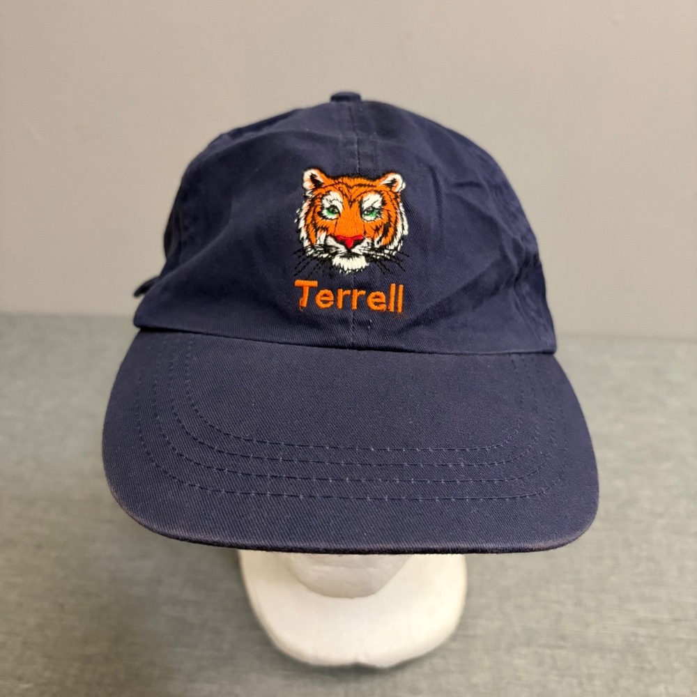 Anvil Baseball Hat Mens OSFM Navy‎ Blue Terrell Tiger Pride Embroidered Dad Cap